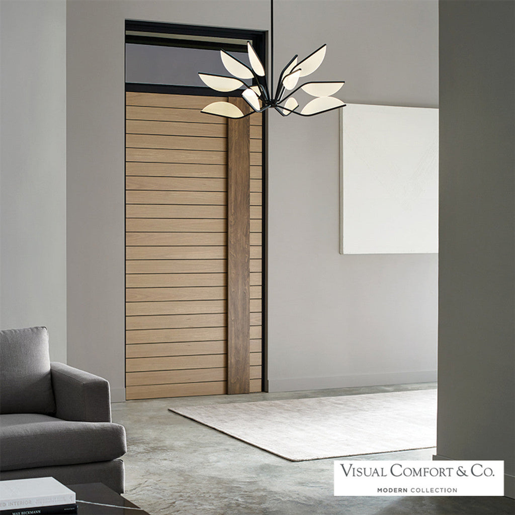 Matte Black Acrylic chandelier - Orion Arc for dining room view 2