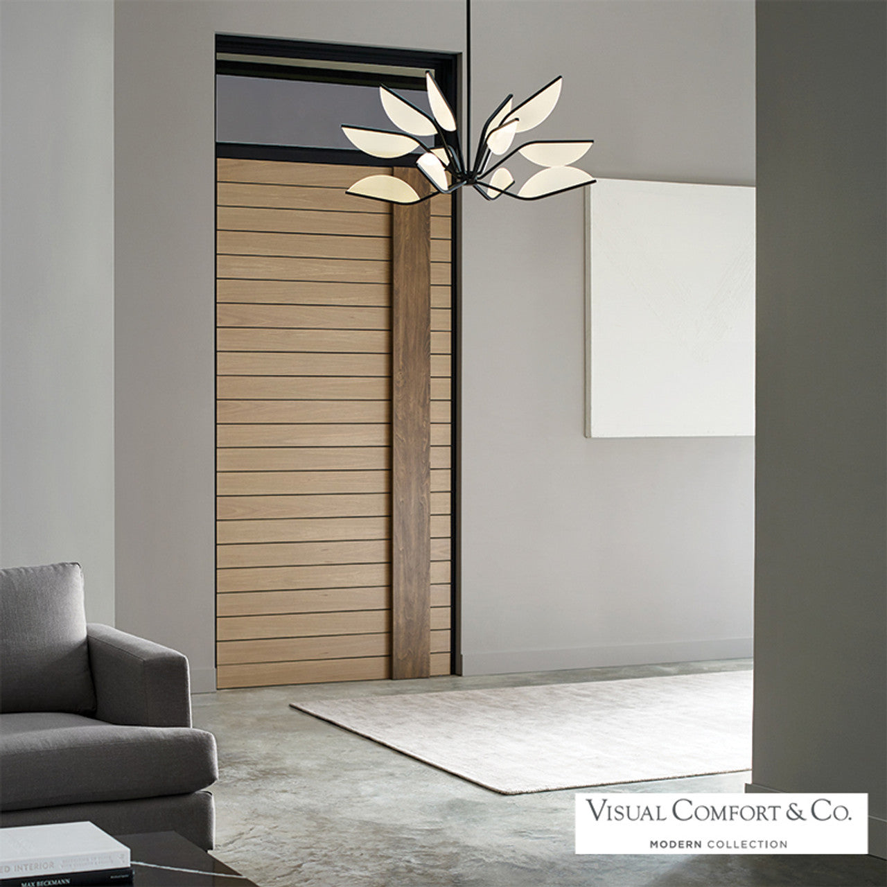 Matte Black Acrylic chandelier - Orion Arc for dining room view 2