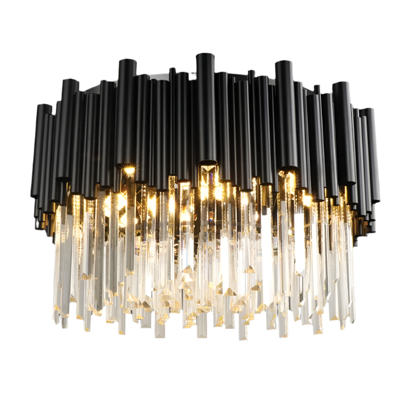 Black Crystal chandelier - Linnea House for dining room view 8