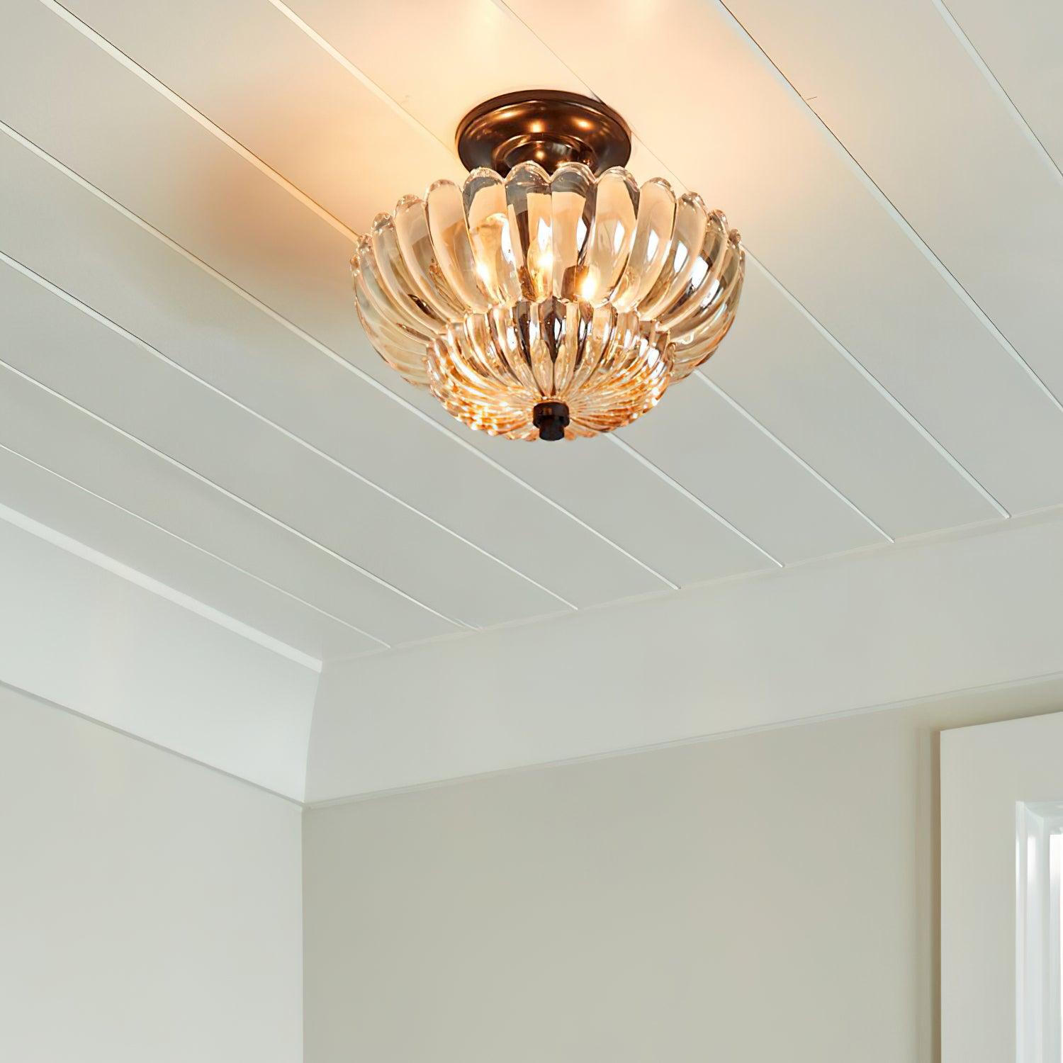 Umbrella Glass Ceiling Light 11.8"