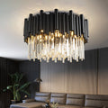 Black Crystal chandelier - Linnea House for dining room view 1