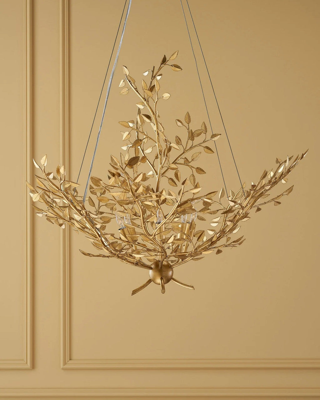 Gold Iron chandelier - Vela Meadow for dining room view 2