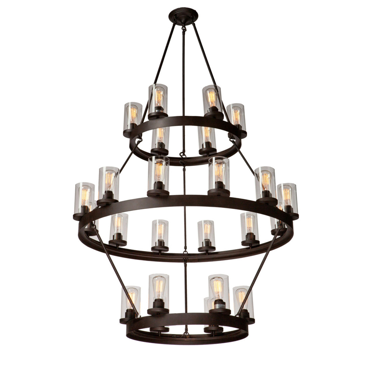 Clear Glass chandelier - Ottilie Nest for dining room view 1