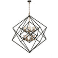 Satin Brass Brass chandelier - Viana Peak for dining room view 1