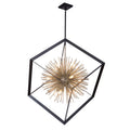 Satin Brass Brass Candle chandelier - Siena Gleam for dining room view 1
