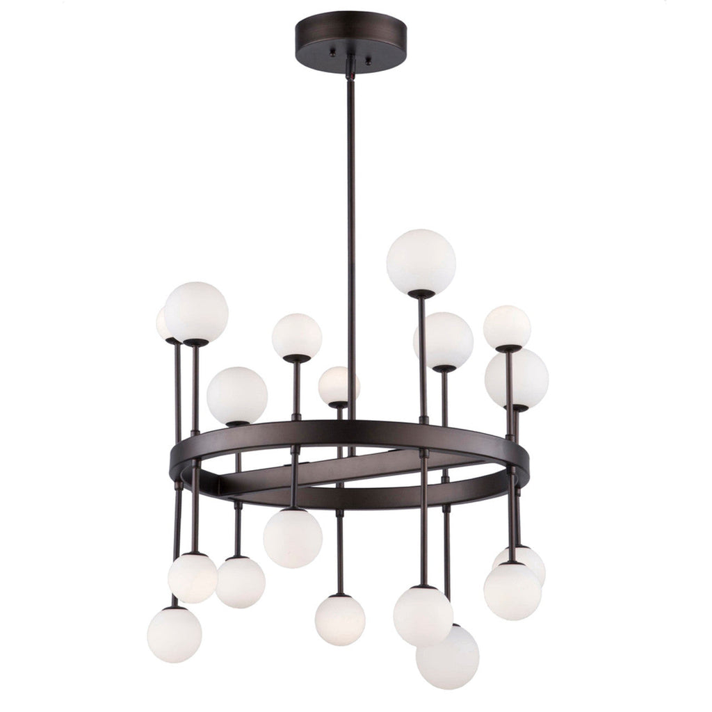 Matte Black Metal Candle chandelier - Verona Nest for dining room view 2