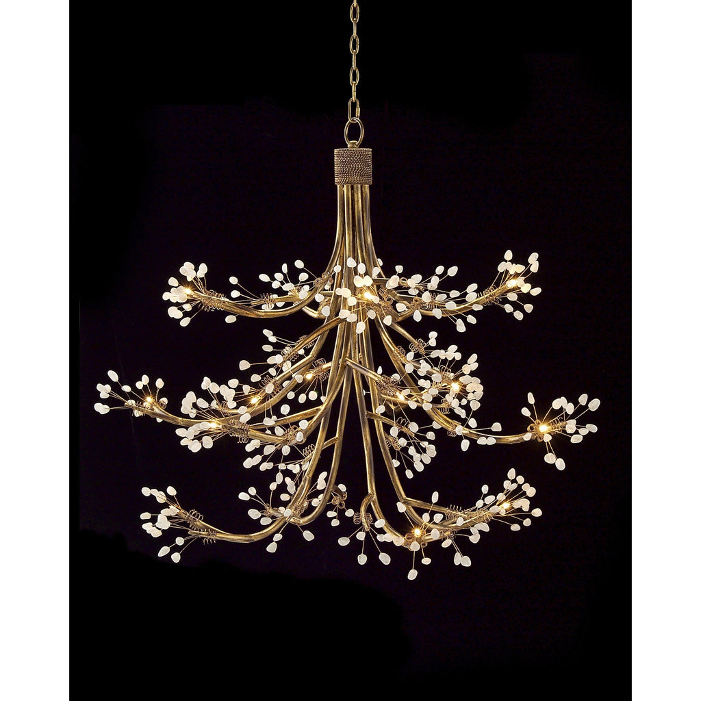 Gold Iron chandelier - Ansel Ray for dining room view 2