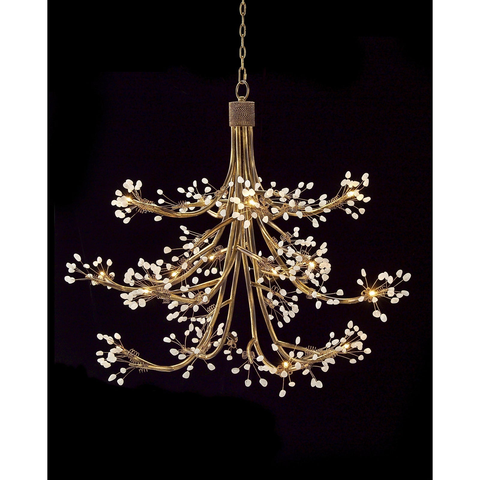 Gold Iron chandelier - Ansel Ray for dining room view 2