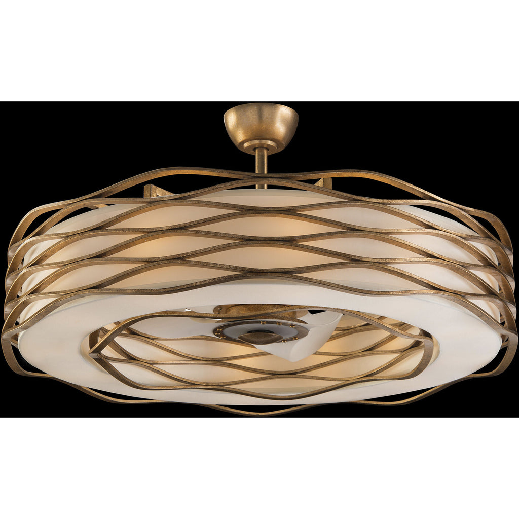 Gold Iron Linear chandelier - Selene Ray for dining room view 2