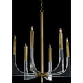 Brass Acrylic chandelier - Hera Stone for dining room view 2