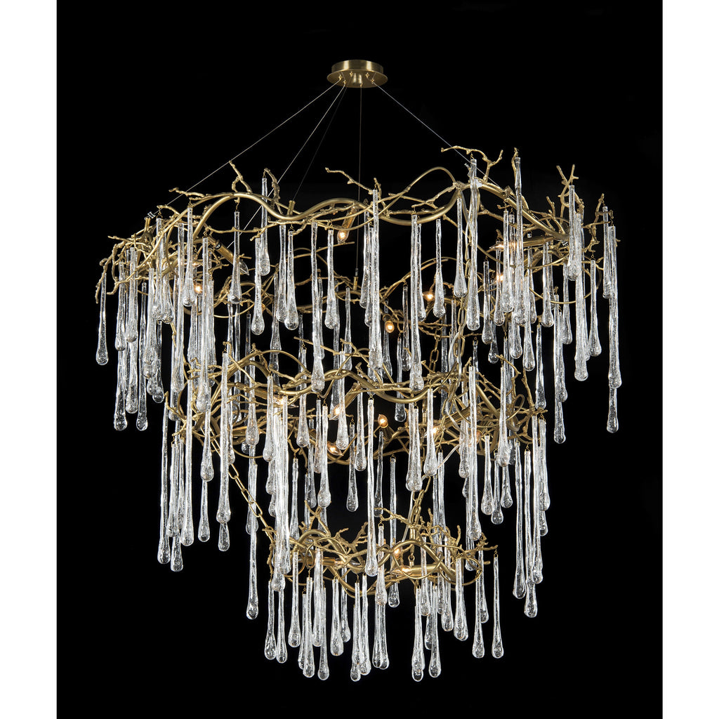 Crystal Branch chandelier - Kestrel Stone for dining room view 2