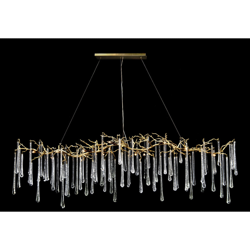Acrylic chandelier - Una Stone for dining room view 2