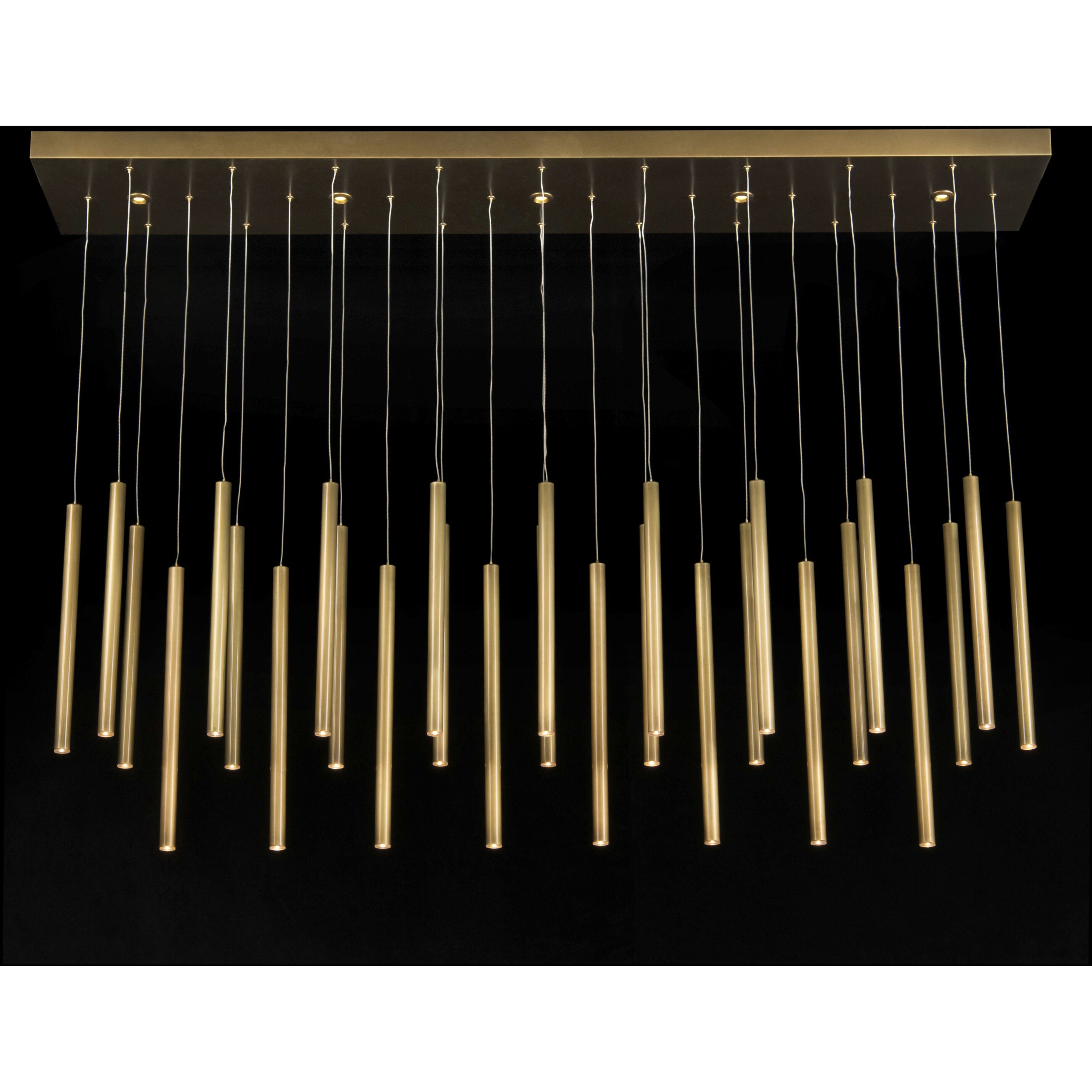 Brass Acrylic chandelier - Zinnia Stone for dining room view 2