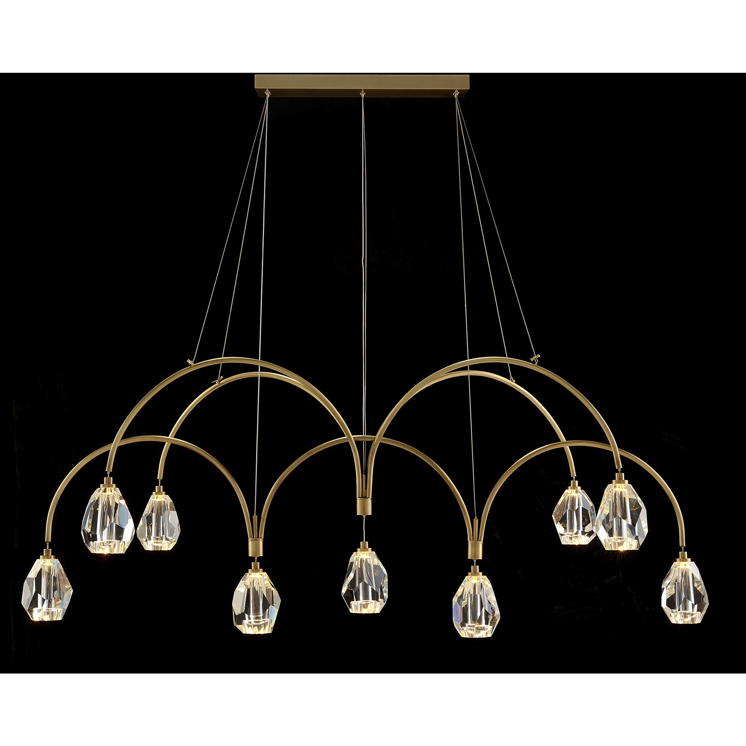 Brass Crystal chandelier - Kaia Ray for dining room view 2