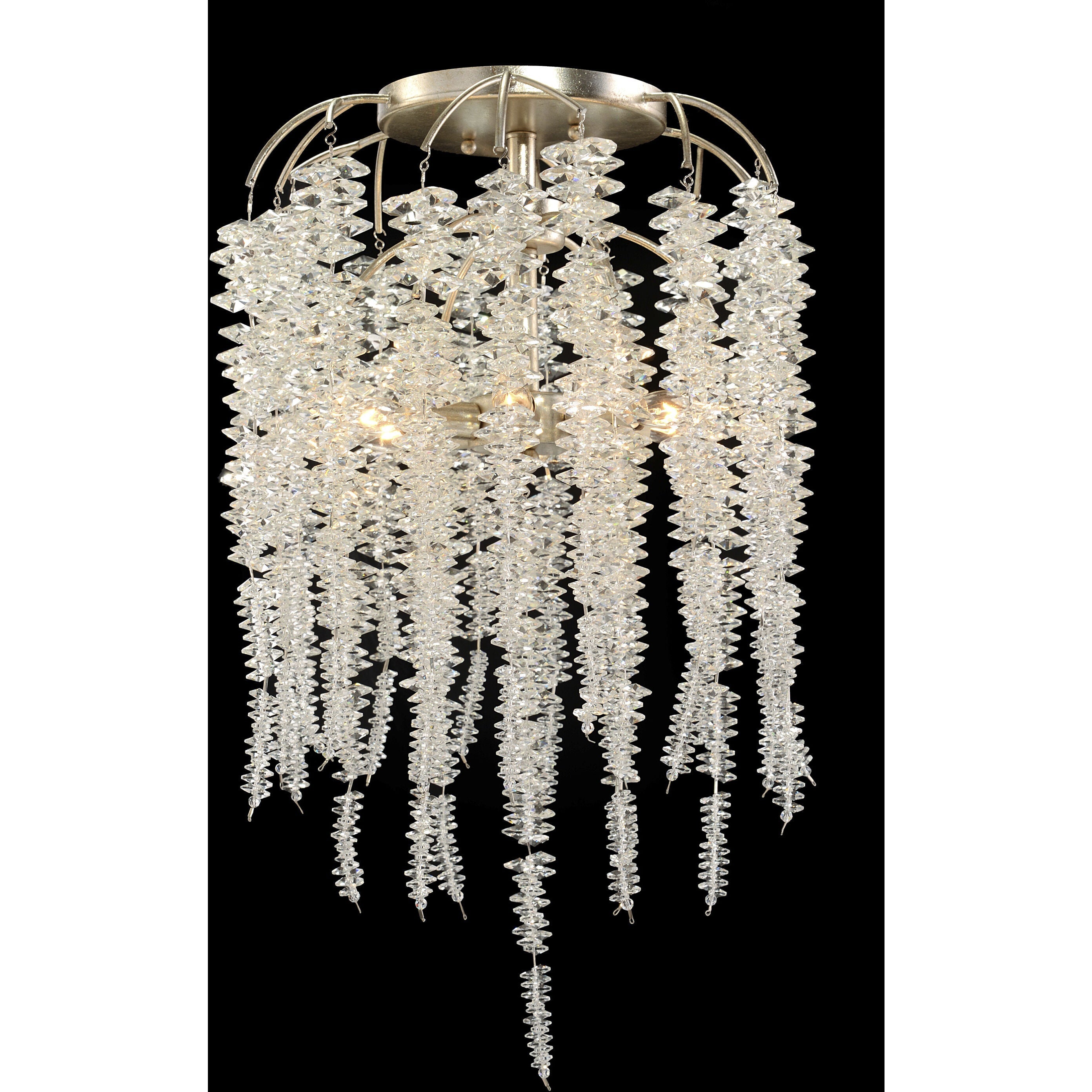 Crystal Tiered chandelier - Dorian Stone for dining room view 2