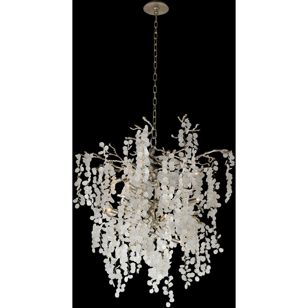 Brass Crystal chandelier - Verona Stone for dining room view 2