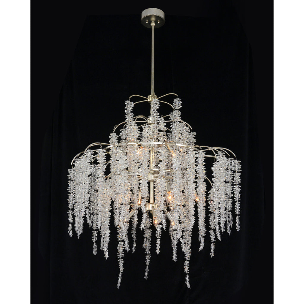 Crystal Tiered chandelier - Mira Ray for dining room view 2