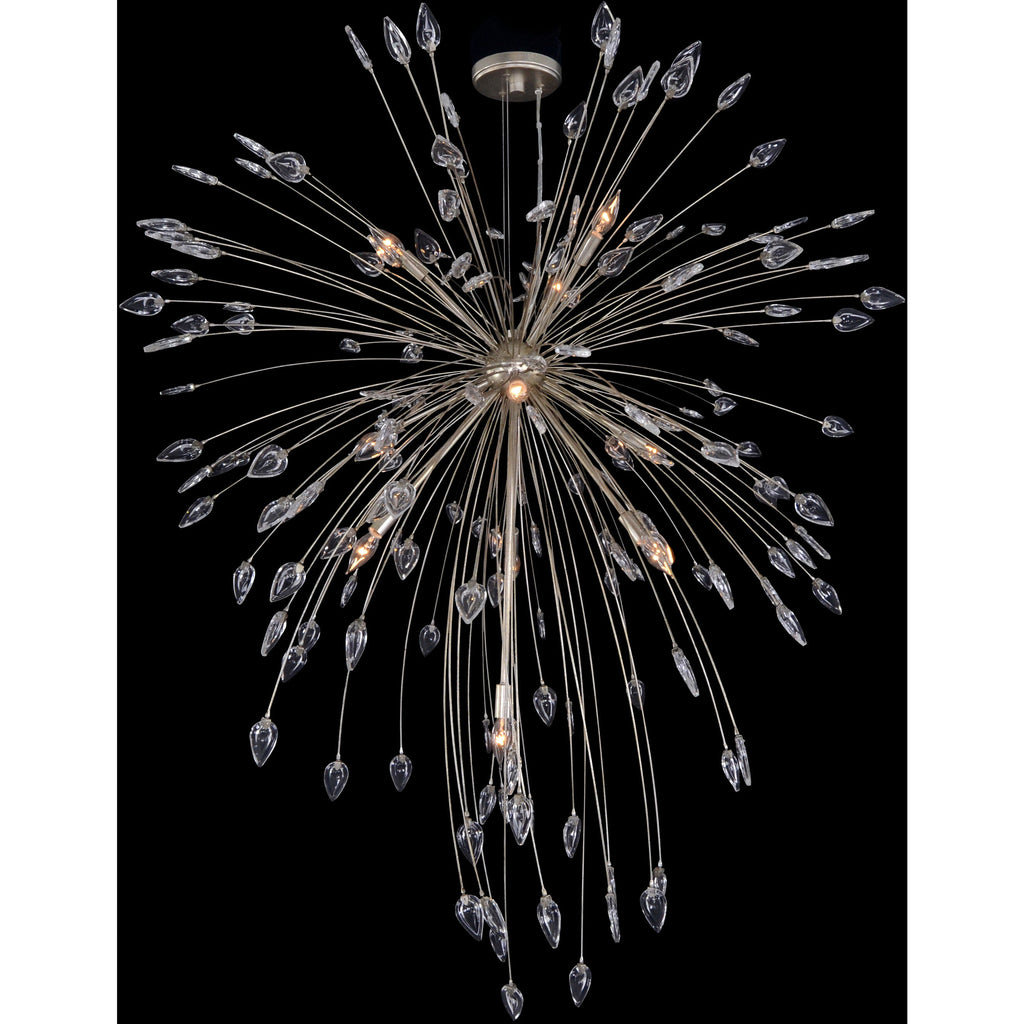 Crystal Linear chandelier - Livia Stone for dining room view 2