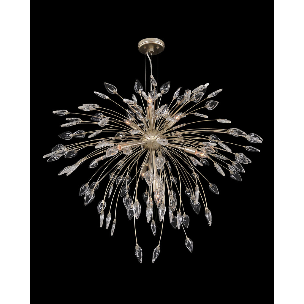 Crystal Linear chandelier - Seren Stone for dining room view 2