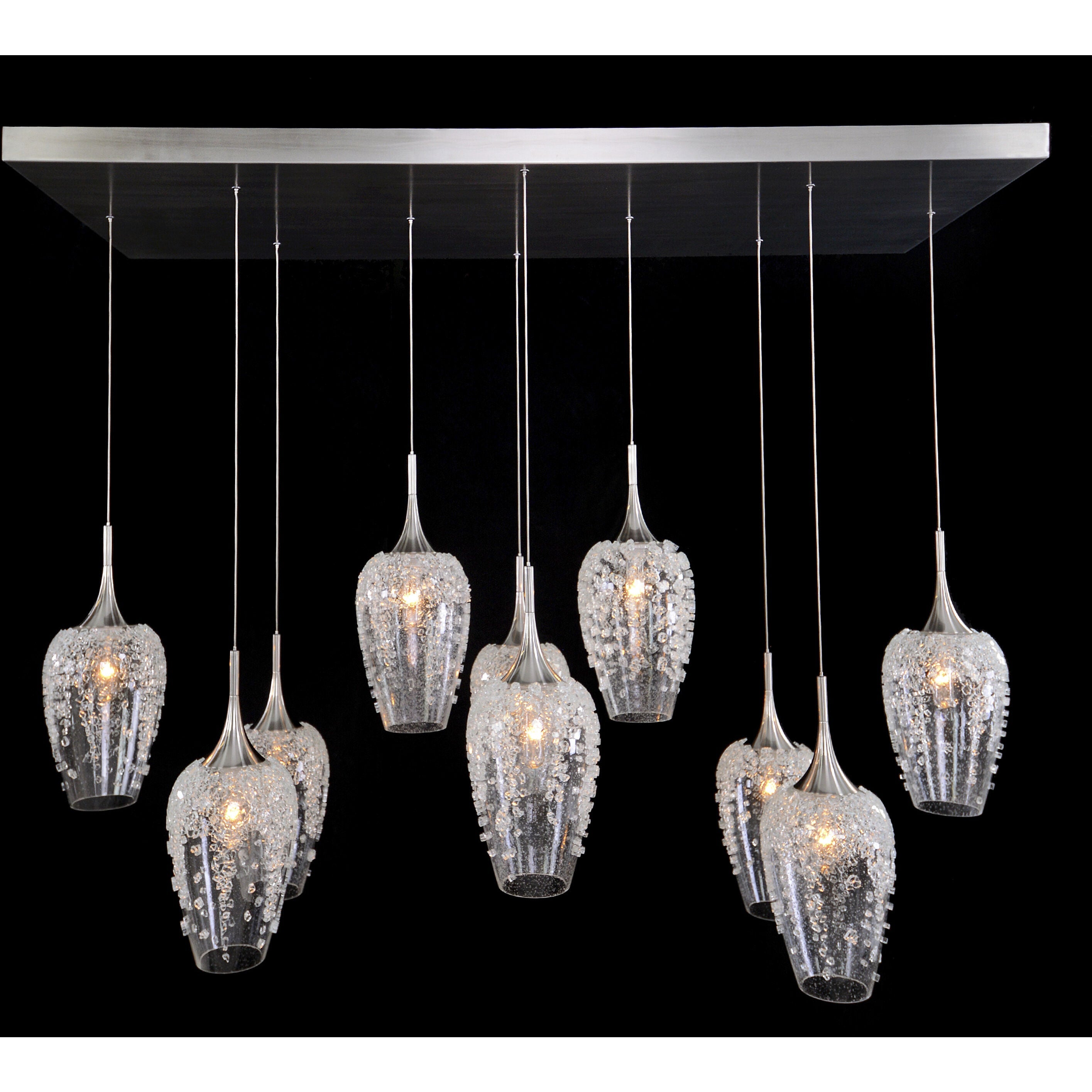 Acrylic Linear chandelier - Clara Stone for dining room view 2