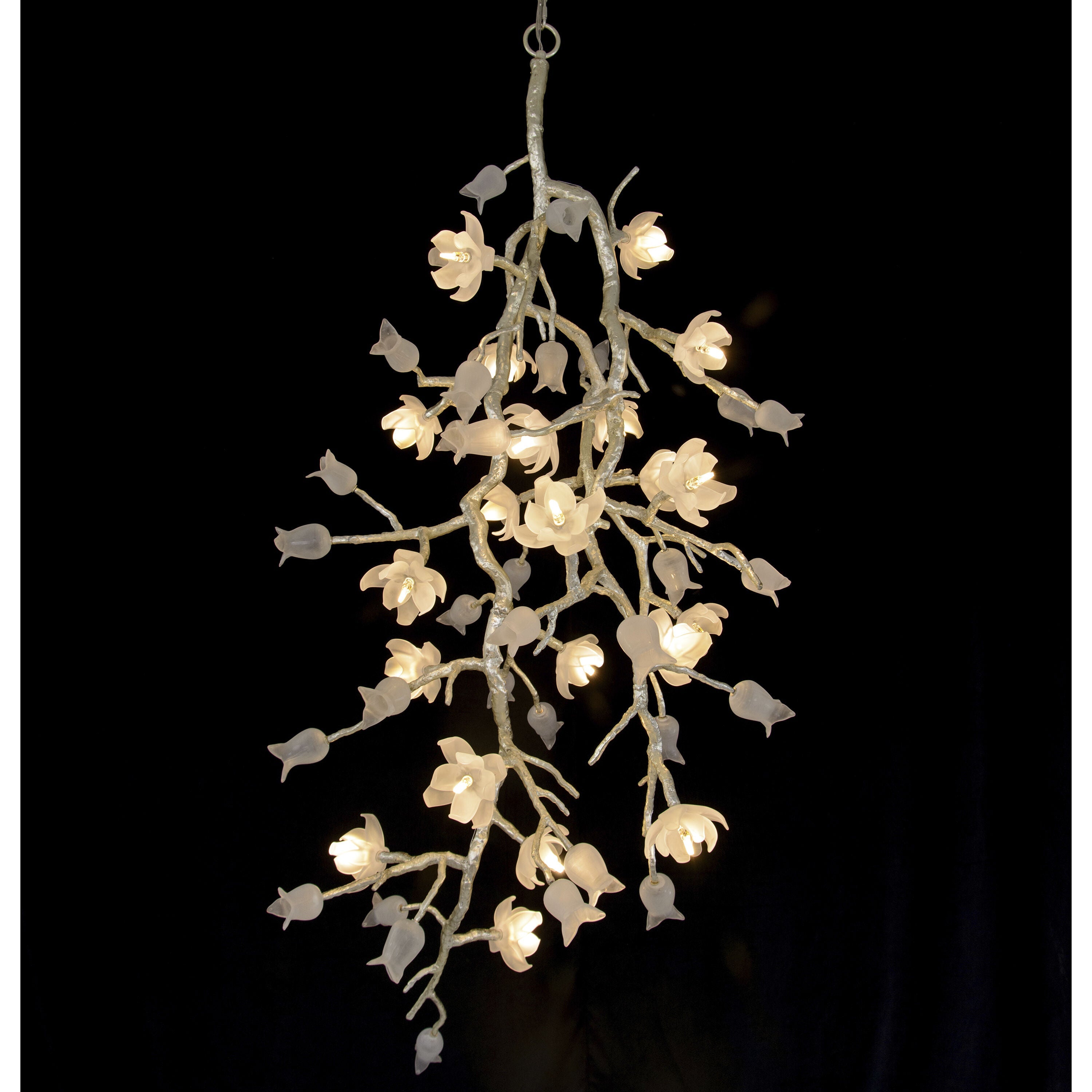 Silver Crystal chandelier - Viola Stone for dining room view 2
