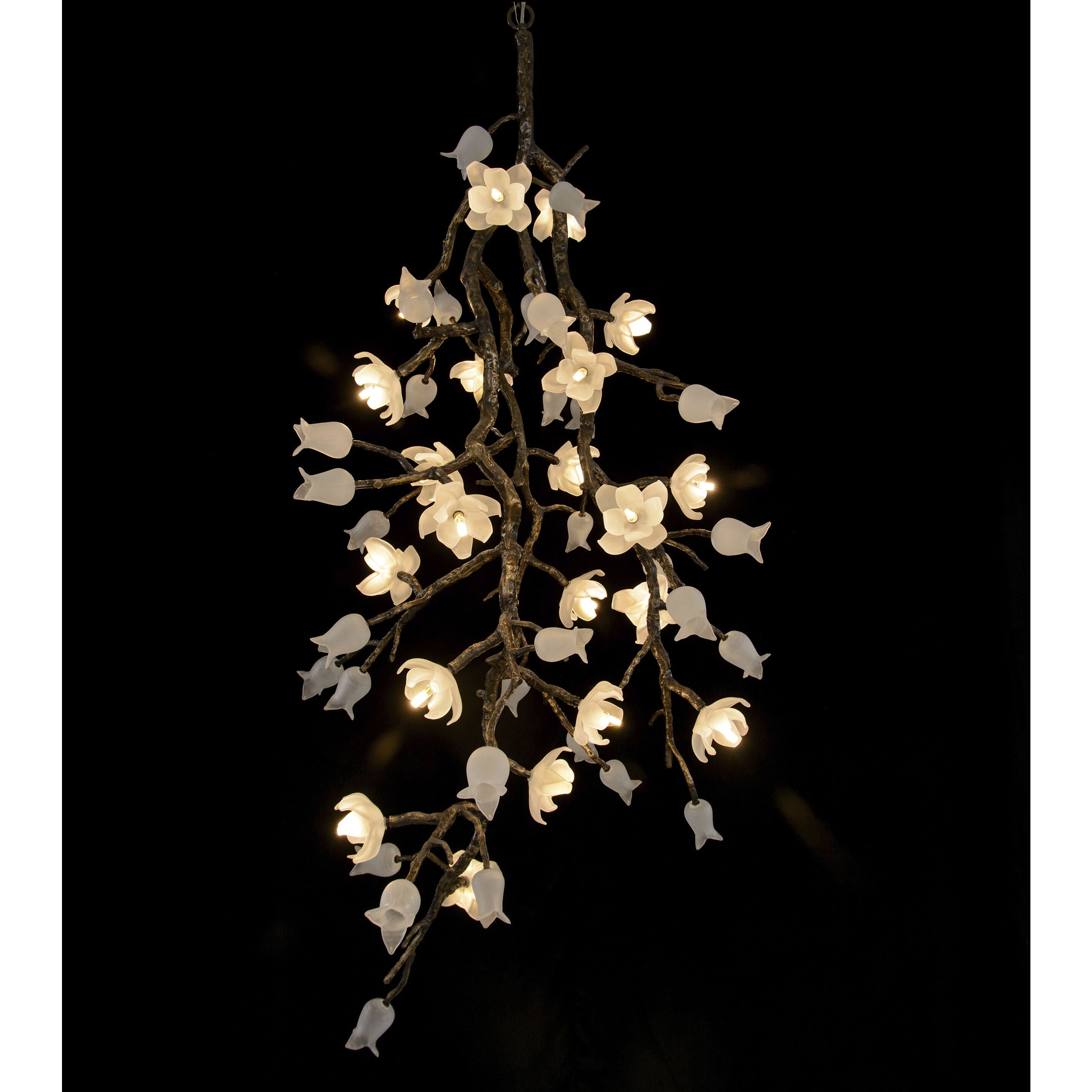 Bronze Acrylic chandelier - Soren Ray for dining room view 2
