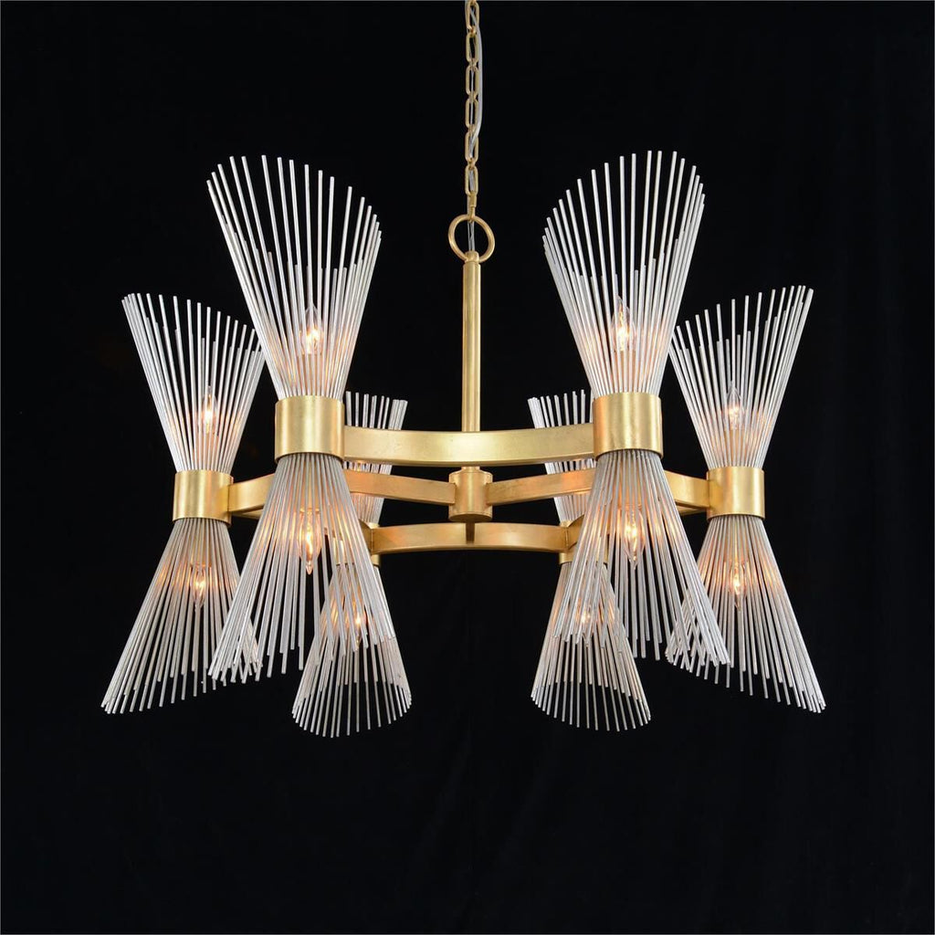 Gold Iron chandelier - Esme Stone for dining room view 2
