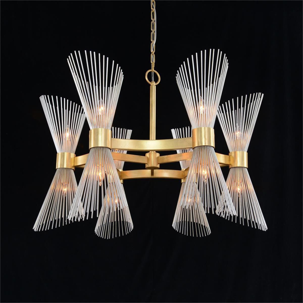 Gold Iron chandelier - Esme Stone for dining room view 2