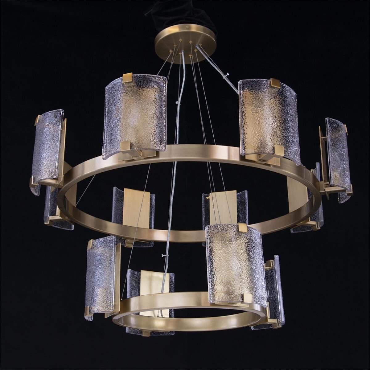 Clear Acrylic Tiered chandelier - Briar Stone for dining room view 2