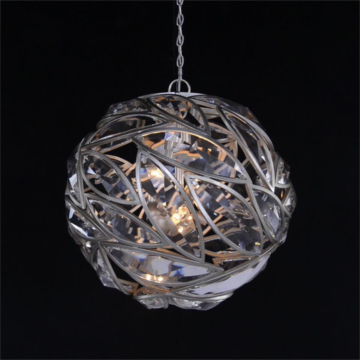 Clear Crystal Round chandelier - Nola Ray for dining room view 2