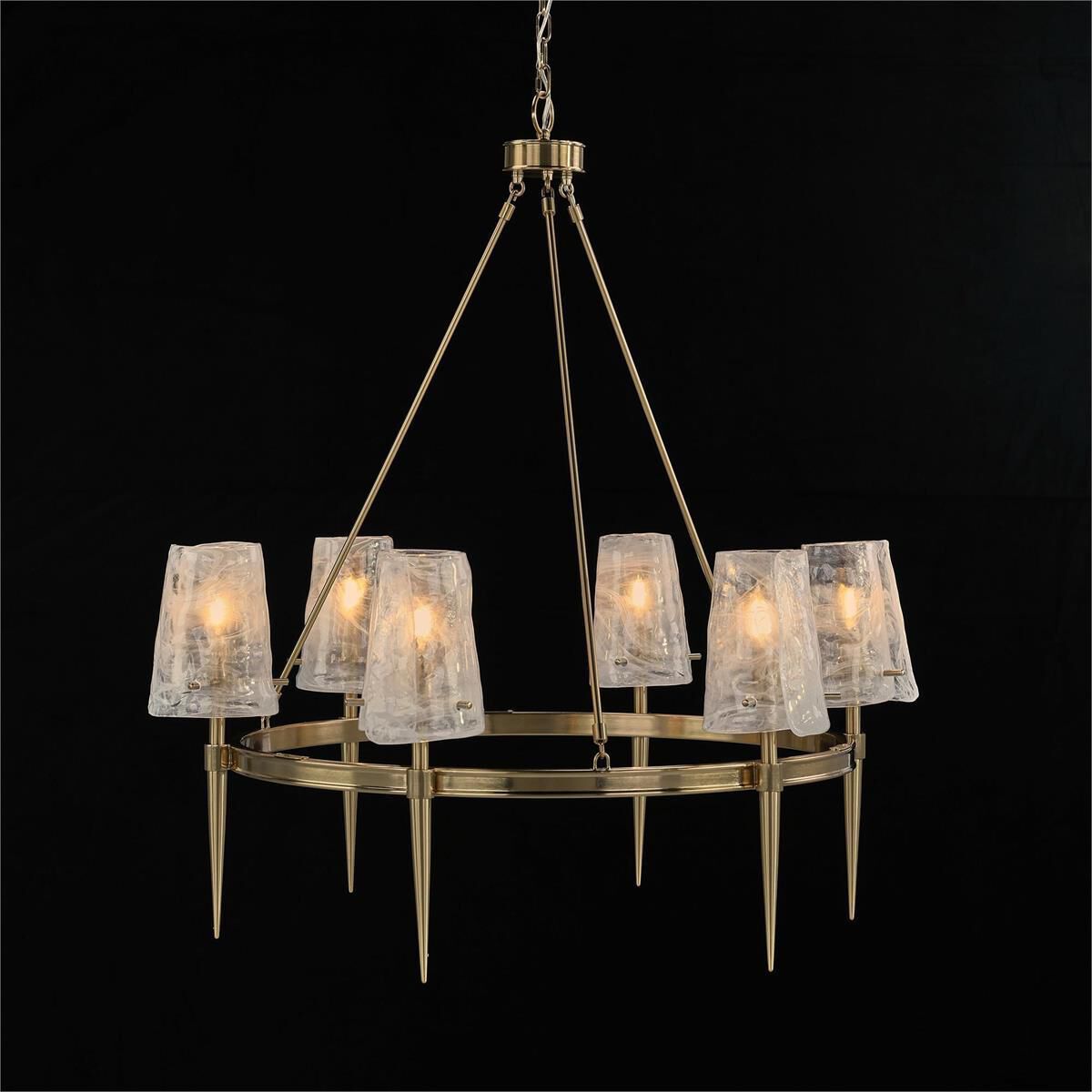 Bronze Acrylic chandelier - Zelia Stone for dining room view 2