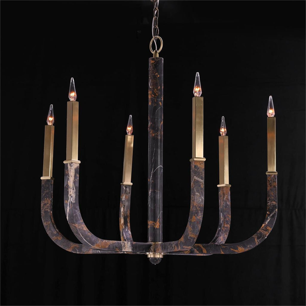 Brass Brass chandelier - Piper Stone for dining room view 2