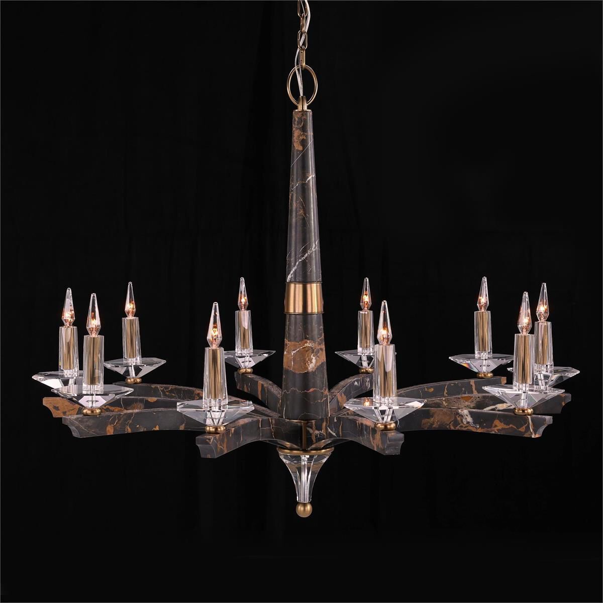 Crystal chandelier - Siena Stone for dining room view 2