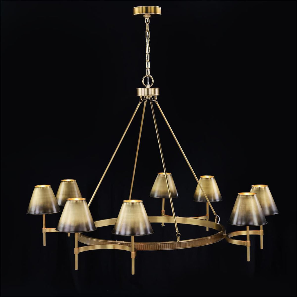 Brass Acrylic chandelier - Oriel Stone for dining room view 2