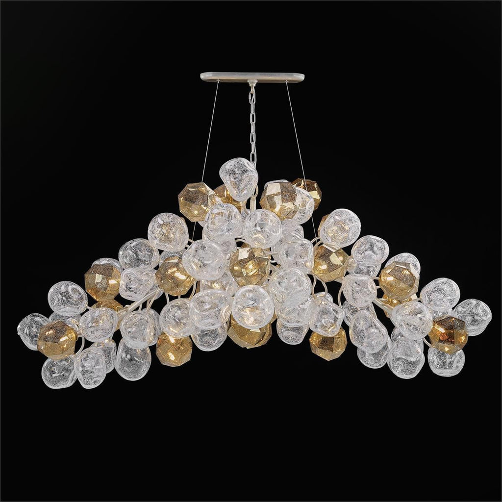 Brass Acrylic chandelier - Tova Stone for dining room view 2
