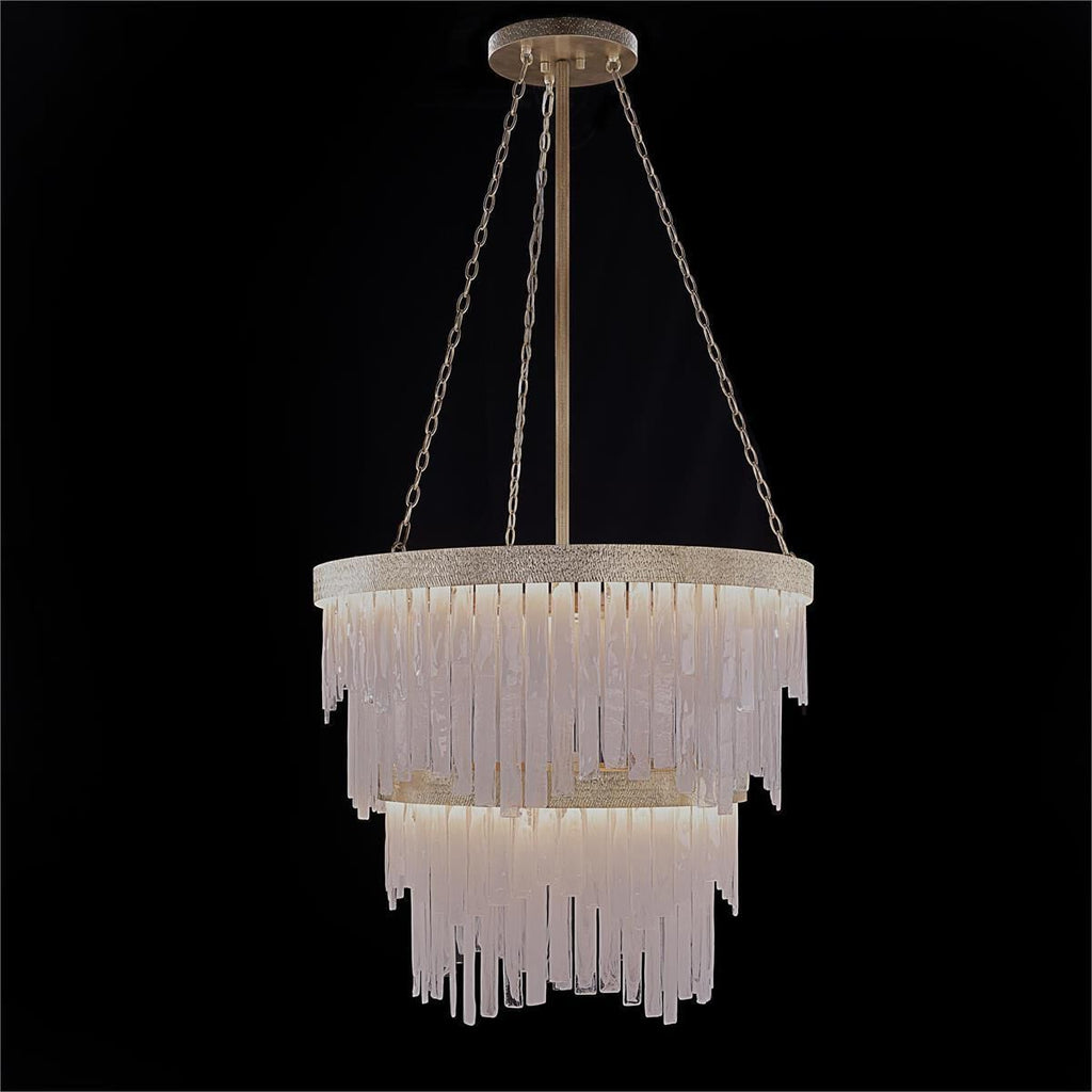 Gold Alabaster chandelier - Caro Stone for dining room view 2