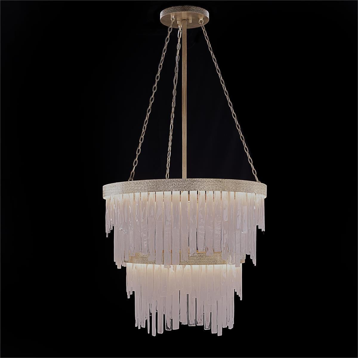 Gold Alabaster chandelier - Caro Stone for dining room view 2