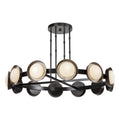 Bronze Alabaster chandelier - Nysa Trace for dining room view 1