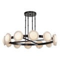 Bronze Alabaster chandelier - Linnea Trace for dining room view 1