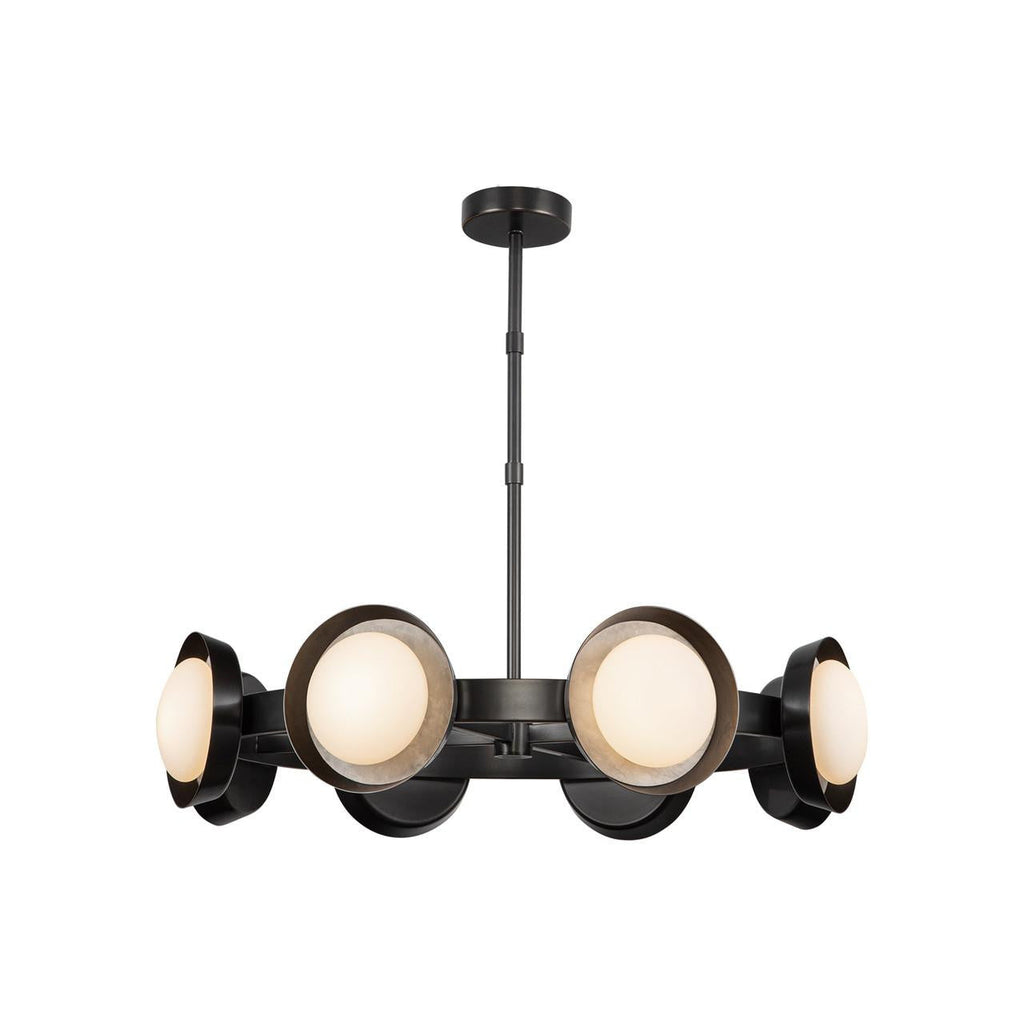 Bronze Alabaster chandelier - Ottilie Trace for dining room view 1