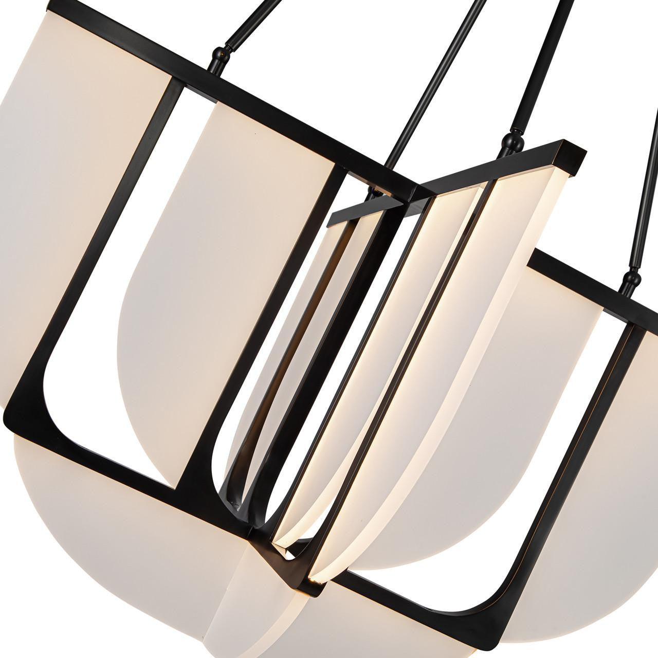 Bronze Alabaster chandelier - Linnea Trace for dining room view 3