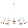 White Steel chandelier - Jessa Trace for dining room view 1