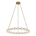 Polished Nickel Acrylic chandelier - Zora Dawn for dining room view 1