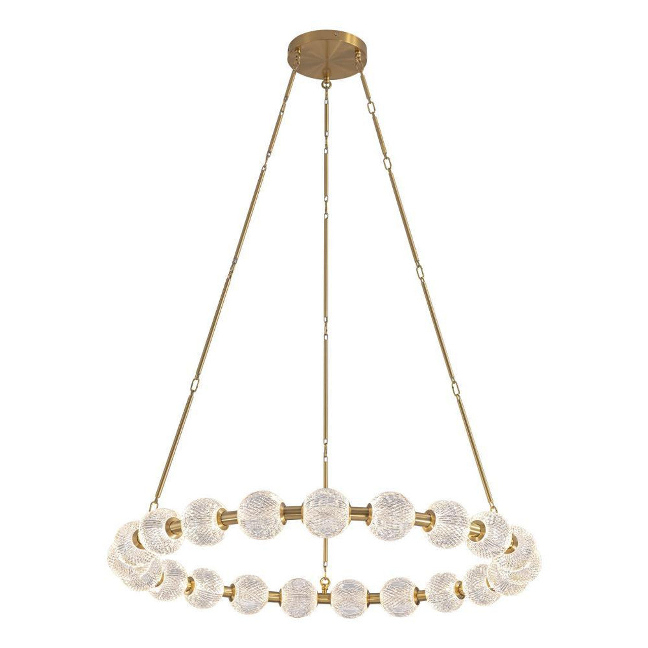 Polished Nickel Acrylic chandelier - Zora Dawn for dining room view 1