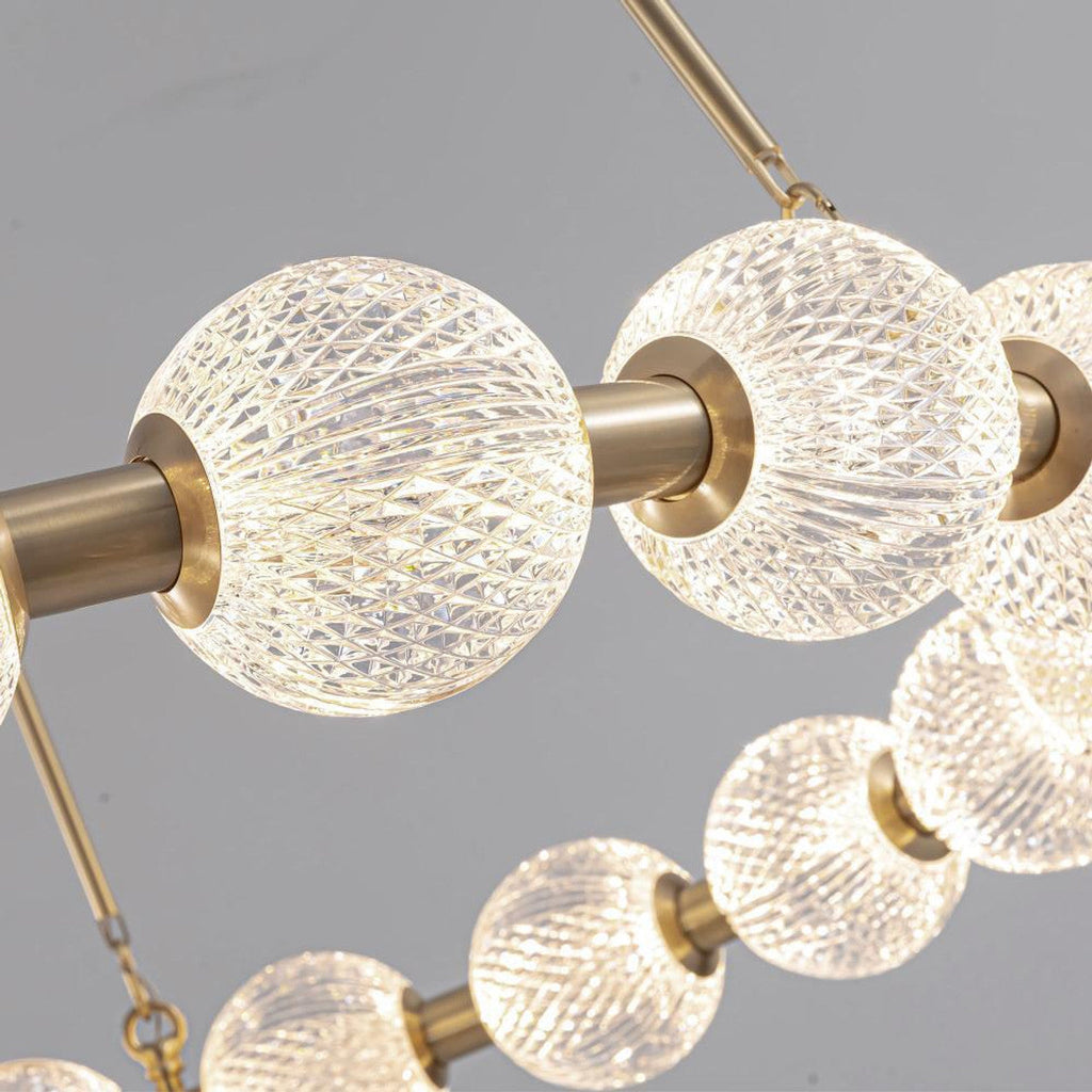 Polished Nickel Acrylic chandelier - Zora Dawn for dining room view 4