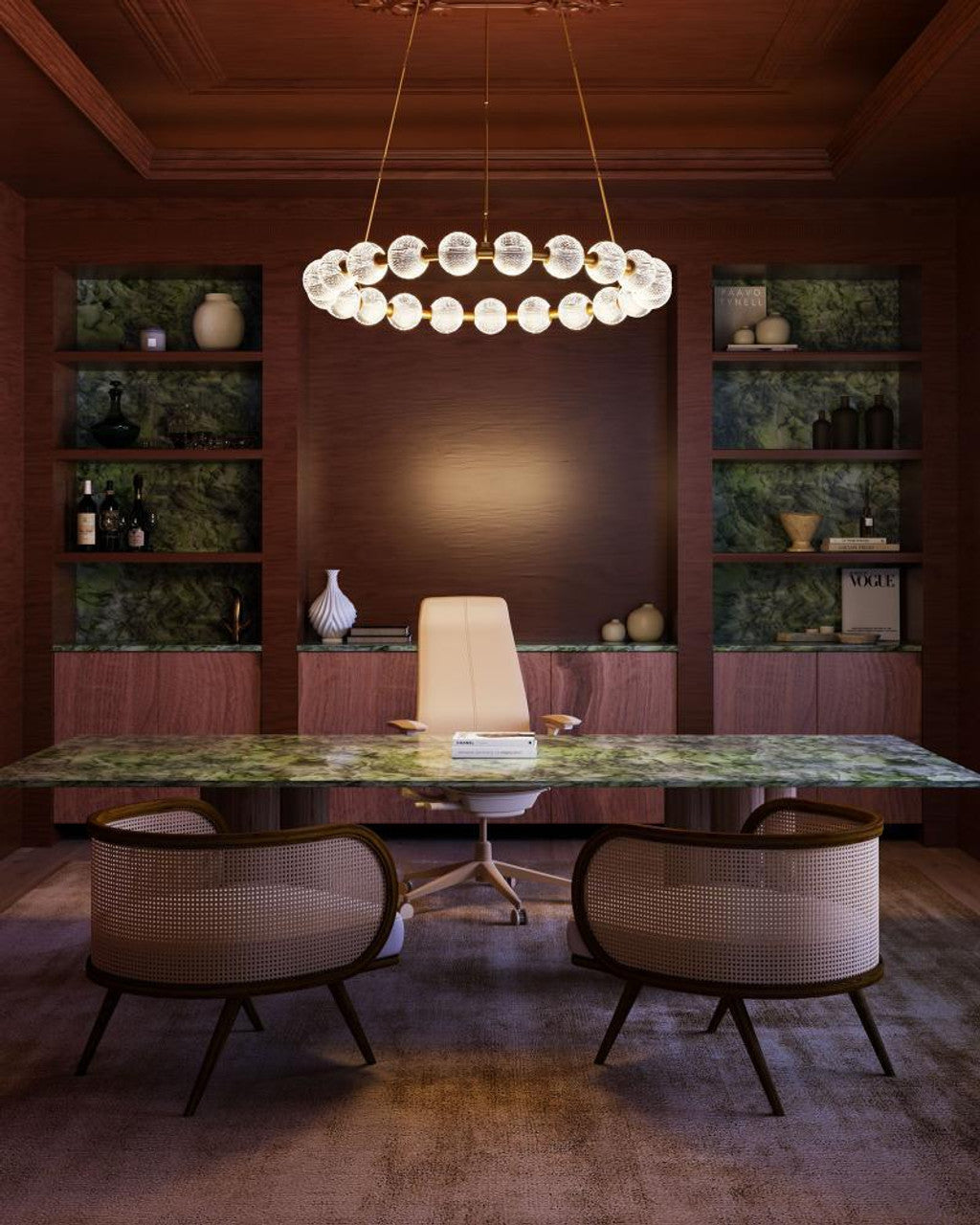 Polished Nickel Acrylic chandelier - Zora Dawn for dining room view 6