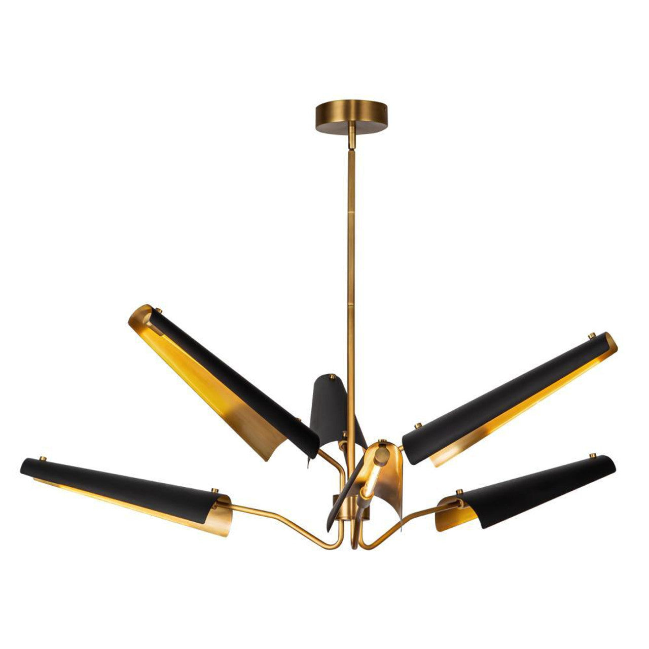 Antique Brass Brass chandelier - Hollis Trace for dining room view 1