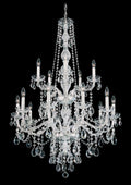 Sophia Chandelier, 12-Light, Antique Silver, Clear Swarovski Crystal, 39"W (6952-48S M63GM)