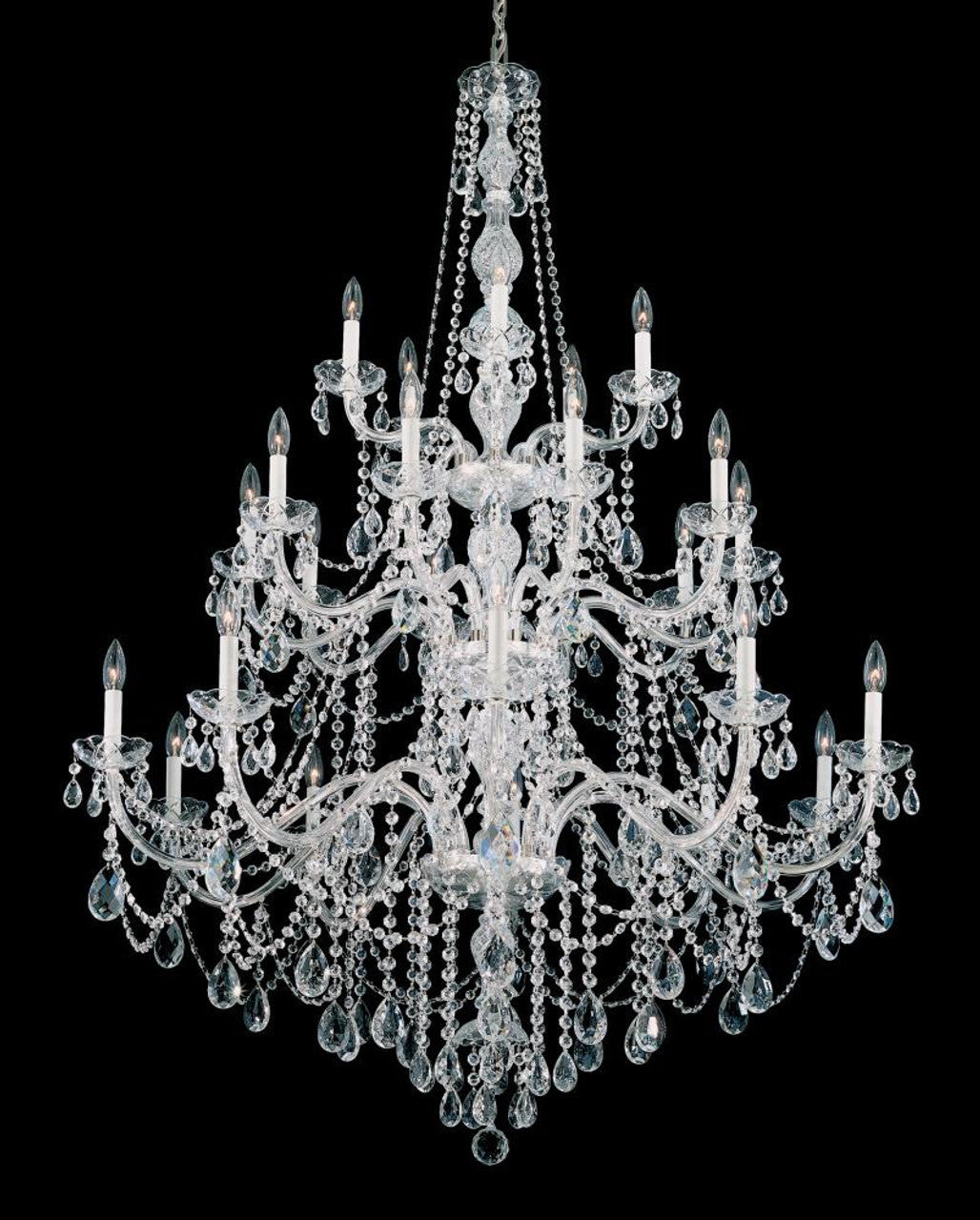Clear Crystal Candle chandelier - Willa Mist for dining room view 1