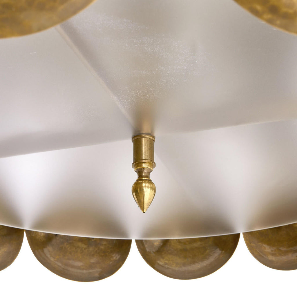 Antique Brass Acrylic Round chandelier - Yule Nest for dining room view 9